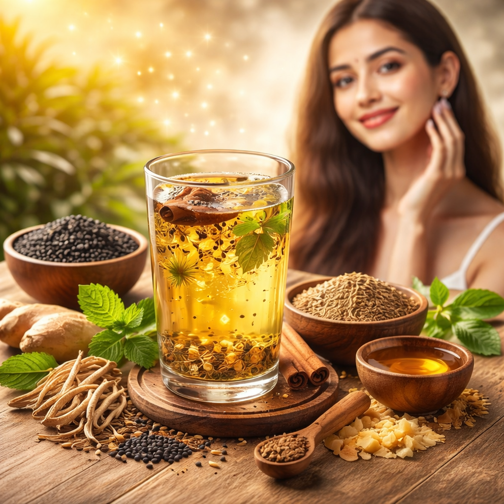 ग्लोइंग स्किन के लिए आयुर्वेदिक ड्रिंक