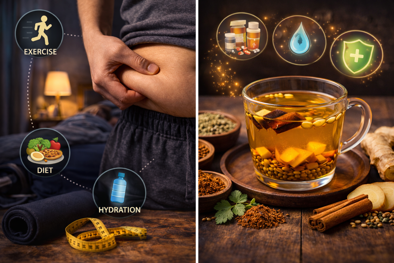 बेली फैट कम करने के लिए धनिया मेथी सौंफ और अदरक से बना हेल्दी सीड ड्रिंक