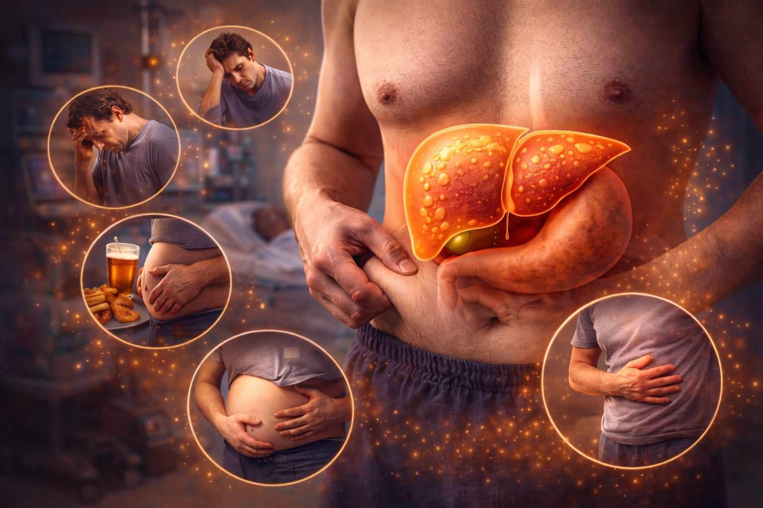 फैटी लिवर बीमारी को समझाते हुए डॉक्टर और मरीज